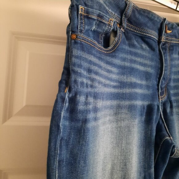 BKE Jeans Womens 30 High Rise Skinny Curvy Gabby Distressed Denim Boho Raw Hem - Picture 4 of 13